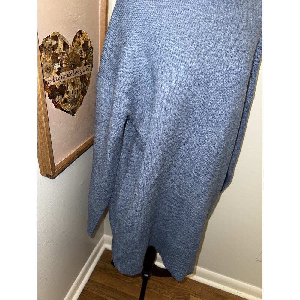 Double Zero Blue Turtleneck Sweater Dress Women’s Size Large Cozy Knit - Picture 3 of 7